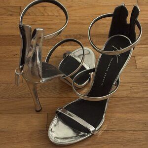 Giuseppe Zanotti Harmony Silver Heels